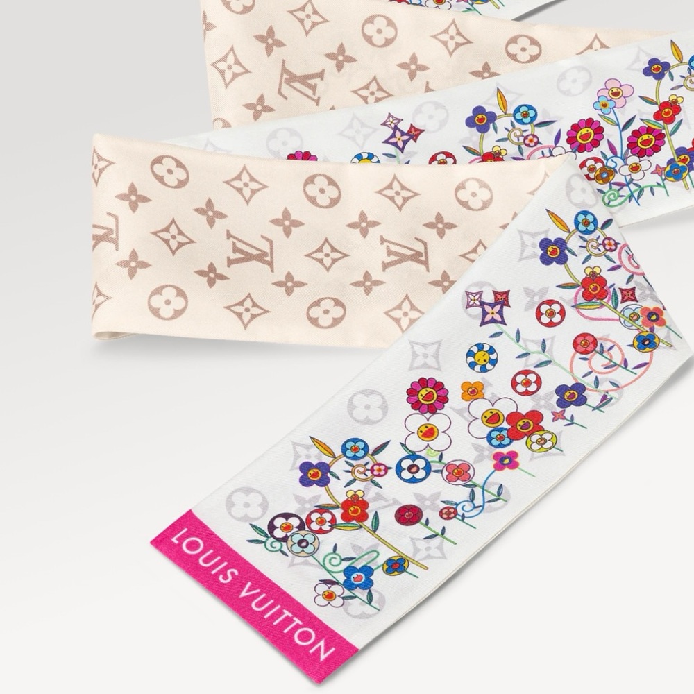 ππ₯ Louis Vuitton Murakami π₯π LV x TM Superflat Monogram 2025 Silk Bandeau - Picture 8 of 10